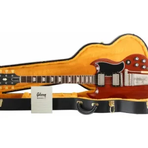 Gibson 1964 SG Standard con Maestro Vibrola Faded Cherry Heavy Aged Popolare