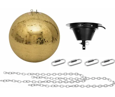 Scelto Dai Clienti Eurolite Palla Specchiata 50 cm Set Oro