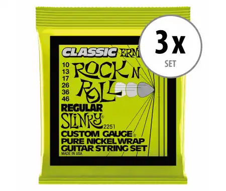 Offerta Del Giorno Ernie Ball 2251 Slinky Classic Rock n Roll Regular 3x Set
