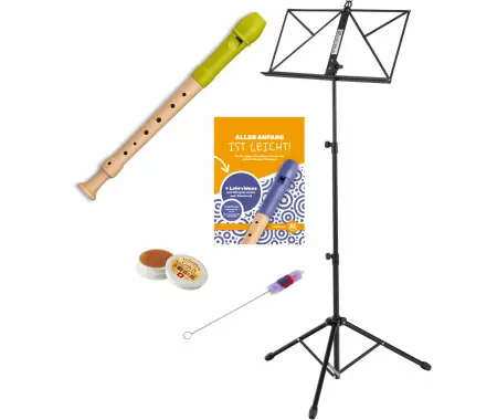 Mollenhauer Fipple "Lere" Flauto Dolce Soprano Verde Mela Set Tedesco Ultimissimo Modello