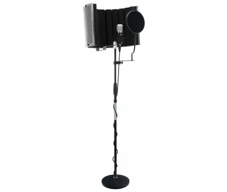 Offerta Lampo Pronomic CM-22 Microfono a Condensatore a Grande Membrana Set Completo incl. Supporto, Paravento, Micscreen & Cavo