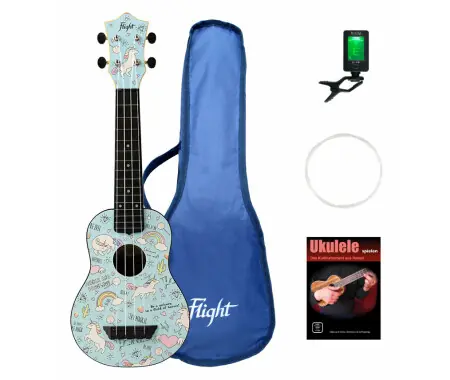 Professionale Flight TUS40 Unicorn Travel Sopran Ukulele Set