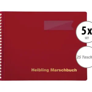 Helbling BMR25 Libro di Marcia rosso 25 tasche set da 5 Ordina Subito