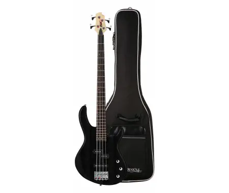 Cort Action PJ E-Bass Open Pore Black Set Con Gigbag Must-Have