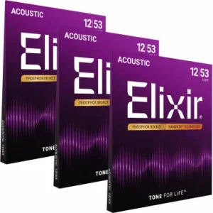 Ordina Subito Elixir 16052 Corde Acustiche Phosphor Bronze Nanoweb Light 3-Pack