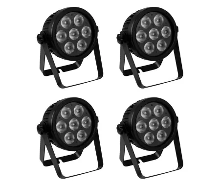 Eurolite LED 7C-7 Silent Slim Spot Set da 4 Offerta Speciale