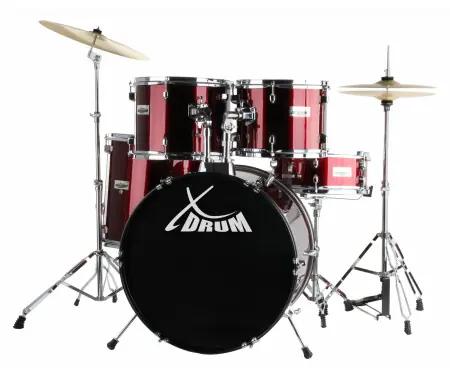 XDrum Semi 20" Studio Batteria Lipstick Red incl. Scuola Bestseller