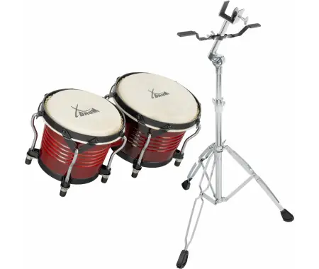Compra Oggi Stesso Set XDrum Bongos Pro Rosso Vino incl. Supporto