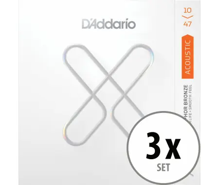 D‘Addario XS Phosphor Bronze 10-47 Extra Light 3x Set Prezzo Basso