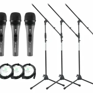 Nuova Collezione Sennheiser E 835 S Set da 3 con Supporto