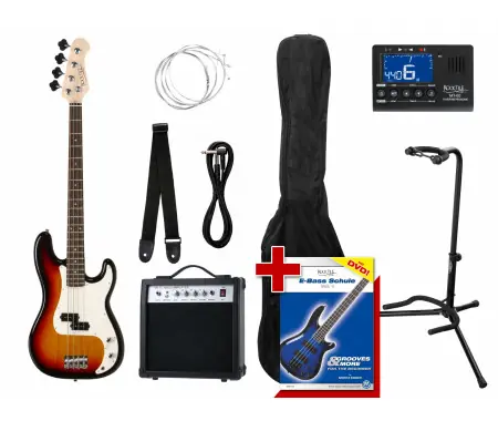 Rocktile Groover‘s Pack PB E-Bass Sunburst Set II Spedizione Espresso