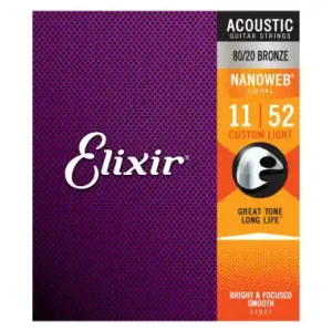 Elixir 11027 Acustiche 80/20 Nanoweb Custom Light Ultimissimo Modello