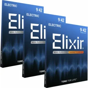 Promozione Elixir 12002 Electric Nanoweb Super Light 3-Pack
