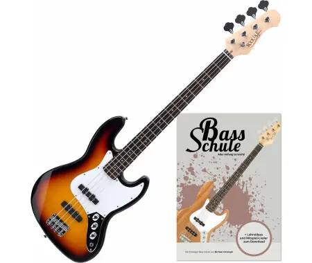 Ultimissimo Modello Rocktile Fatboy II SB E-Bass Sunburst Set incl. Scuola