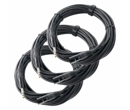 Pagamento Sicuro Pronomic Stage JXM-10 Jack Stereo/XLR 10m Set da 3