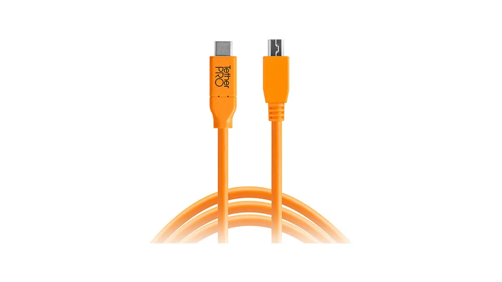 Vendita Finale Tether Tools TetherPro cavo da USB-C a 2.0 Mini-B 5-Pin 4,6m arancio
