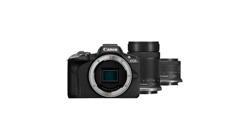 Canon EOS R50 con obiettivi RF-S 18-45mm IS STM + RF-S 55-210mm IS STM Promozione Esclusiva