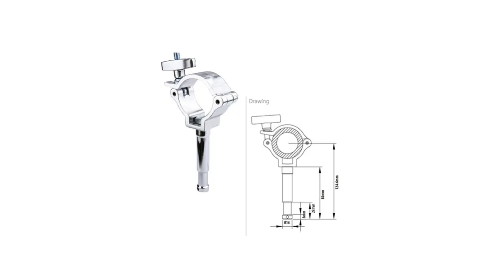 Economico Kupo KCP-906 Aliscaff-Haken mit 16 mm Stift