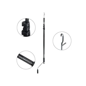 A Buon Prezzo Kupo KCP-206 Teleskopstange 1,9 – 6,4 m mit Haken zur Lichtregulierung