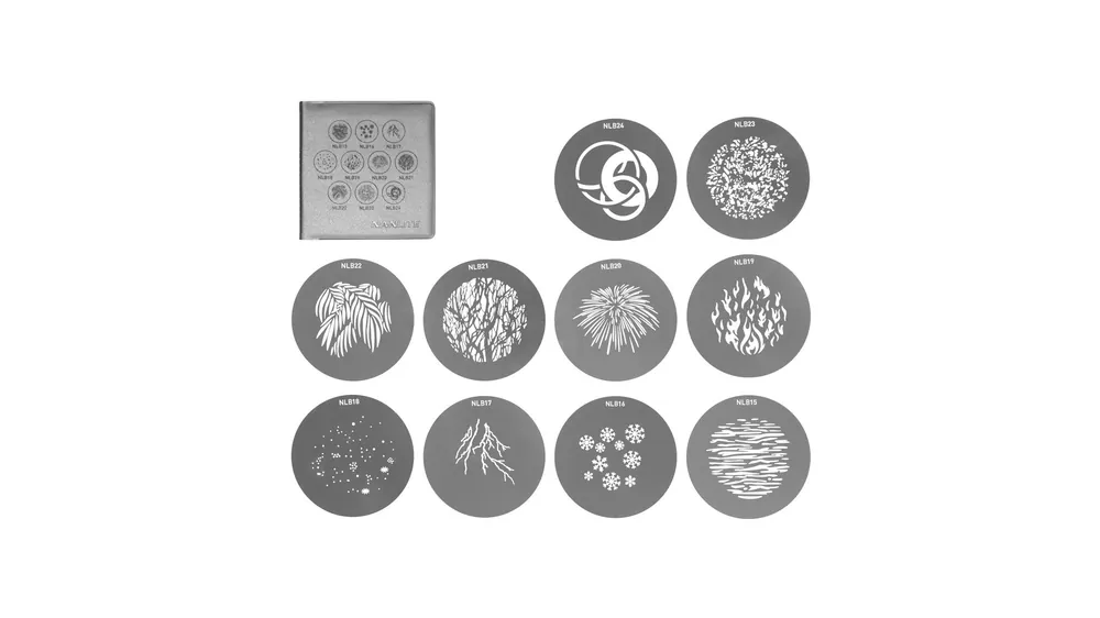 Nanlite AS-GB-B-SET2 Juego de 10 discos GOBO 2 para proyector PJ-BM Spedito Oggi