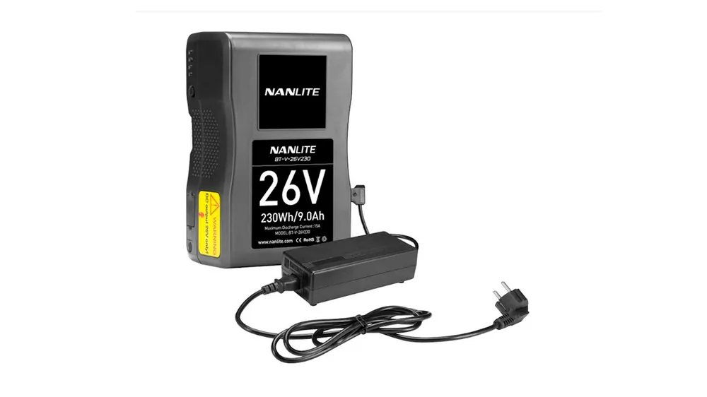 Nanlux V-mount 26V 230Wh battery for Forza 500 and Mix Panel 150 Spedito Oggi