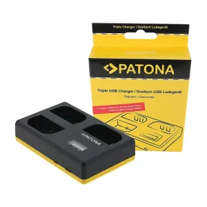 Di Tendenza Caricatore triplo Patona USB per Canon LP-E6 EOS 5D 60D 60Da 6D 7D EOS70D EOS-70D LP-E6 Mark II con USB-C