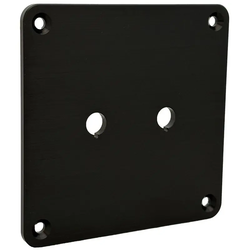 Ultima Occasione PBP2B - Audikom 2 x Piastra per morsett in Alluminio anodizzata nera 100x100x4mm
