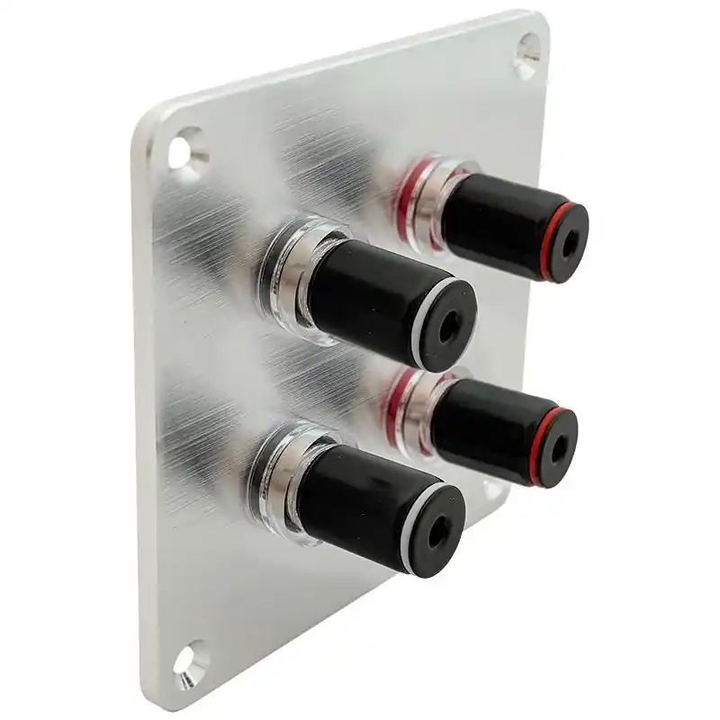 BP16PA4 - Piastra in alluminio Audikom anodizzata argento con morsetto BP16 100x100x4mm Acquista Ora