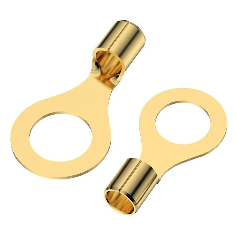 CLR6-4G - 24K Gold Plated Copper Ring terminal Viborg 4mm - 10pcs Occasione