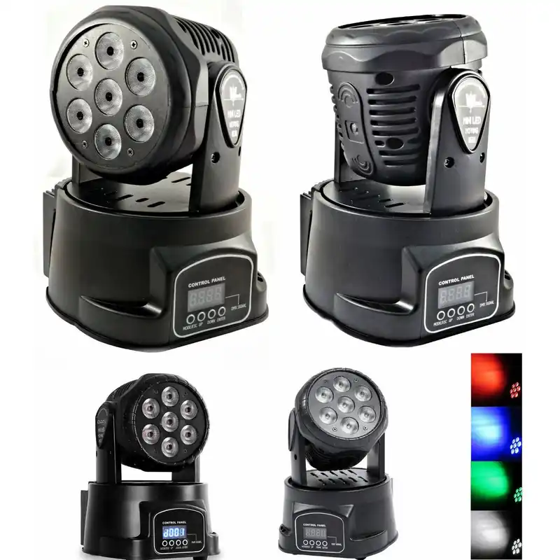 Proiettore LED RGB testa rotante 360° Luci BEAM disco mobile motore faro DMX Nuovo Arrivo