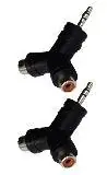 Scelto Dai Clienti KARMA CA 8259 Coppia adatt audio da 2 prese RCA F e 1 spina 3,5mm stereo