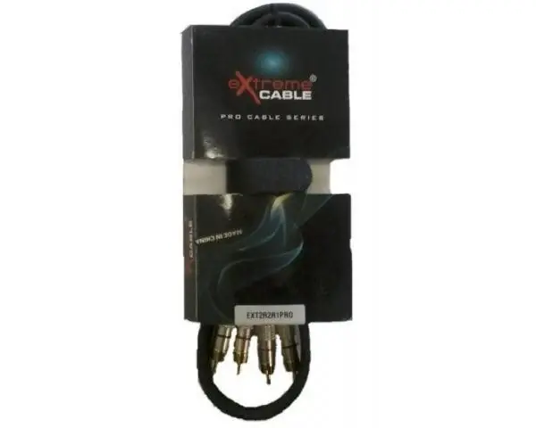 EXTREME 2R2R1PRO 2RCA MASCHIO -2RCA MASCHIO PRO 1 MT CONNETTORI IN METALLO SMONTABILI Ultima Occasione