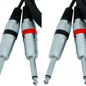 Affare EXTREME 2J2J5PRO 2 JACK MONO - 2 JACK MONO 1/4" 6.3mm CAVO AUDIO DI SEGNALE SCHERMATO 5 MT.
