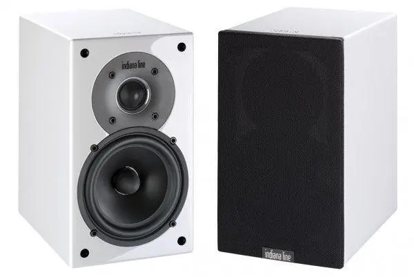 Indiana Line TESI 242 LB Diffusori (Coppia) 2 vie da scaffale, woofer 120 mm 30-80 Watt, 4-8 ohm (High Gloss Bianco) Offerta Del Giorno