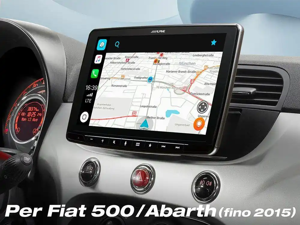 Alpine ILX-F905-312-G GRIGIO Autoradio per FIat 500 Halo9 con DAB, Apple CarPlay wireless e Android Auto Offerta Del Giorno