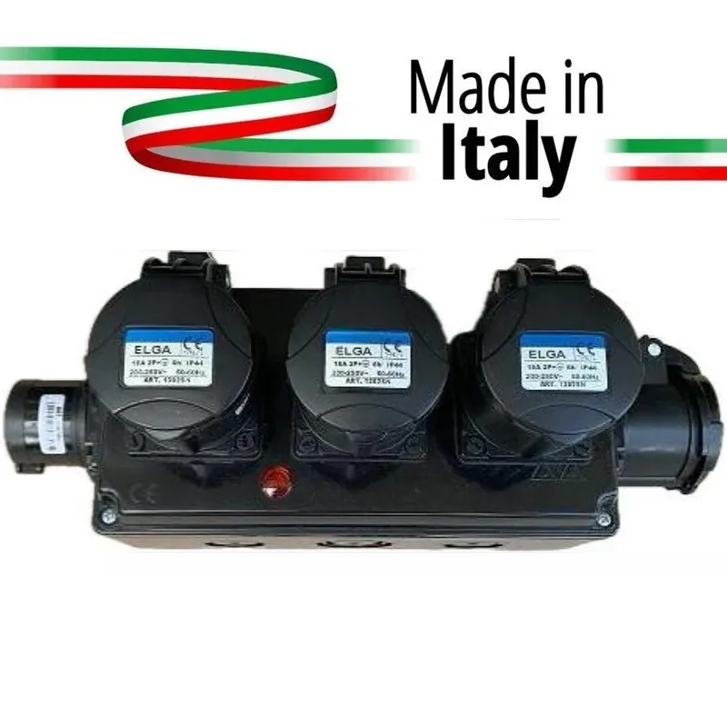 Non Perdere ELGA PCN-3CPCN POWERBOX PASSANTE MONOFASE DA SPINA CEE 16A-3P A 4 USCITE SU PRESE CEE 16A-3P E SPIA DI RETE