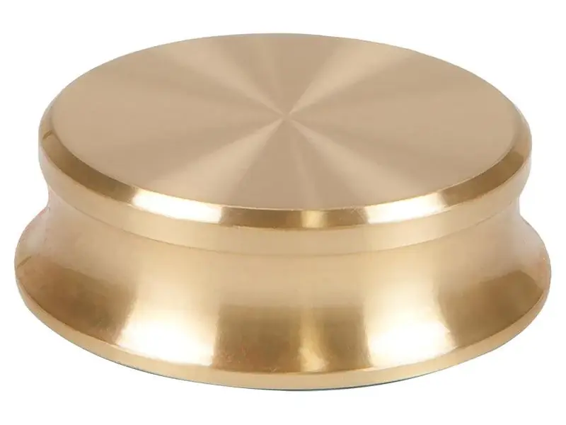 Saldi Pro-Ject Record Puck Classic Brass TRANSPARENT Ferma disco in ottone dal peso di 800gr. Finitura bronzo