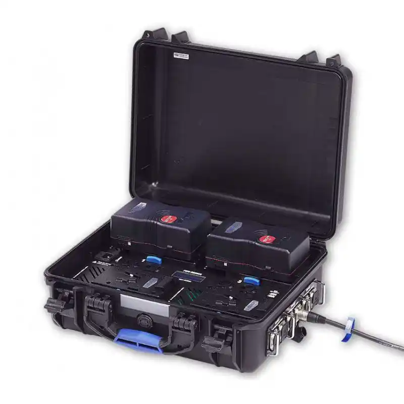 PWS-RUGGED Power-Station Blueshape robusta 48V-28V-14V da produzione sul campo per batterie con attacco V-Lock Spedizione Espresso