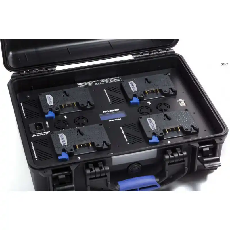 PWS-RUGGED-3S Power-Station Blueshape robusta 48V-28V-14V da produzione sul campo per batterie con attacco Gold-Mount 3-Studs Nuova Collezione