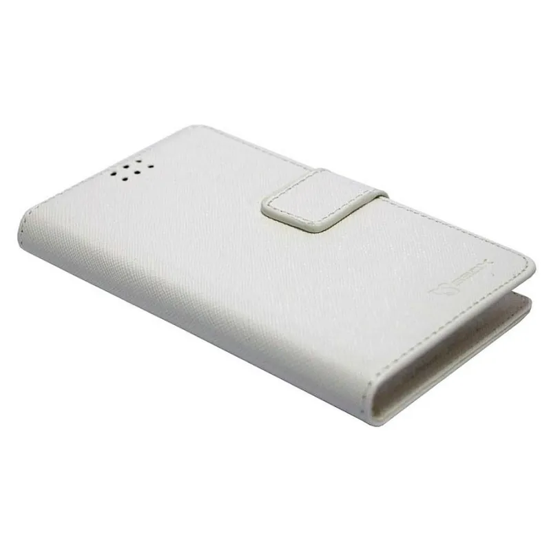 Custodia a Libro per Smartphone 4.5" - 5.0" Bianco Prezzo Ridotto