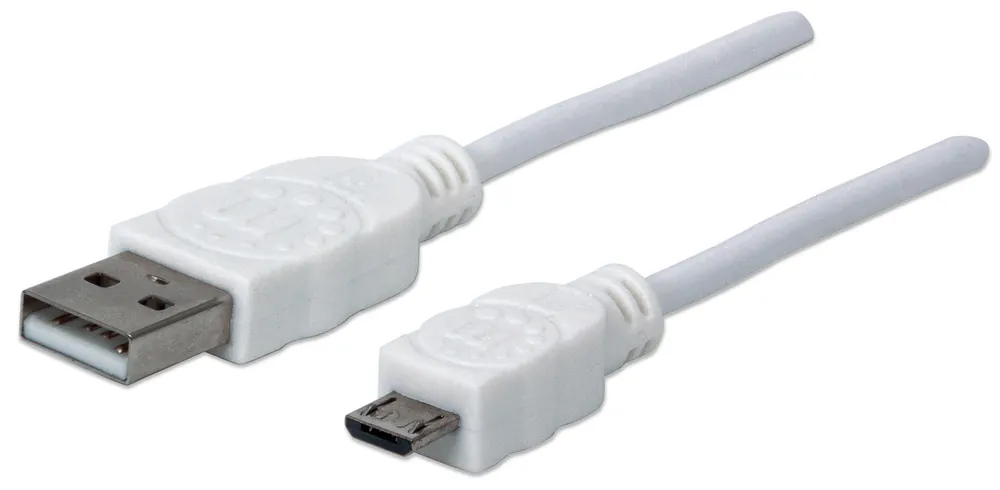 Nuova Collezione Cavo USB 2.0 A maschio/Micro B maschio 1,8m Bianco