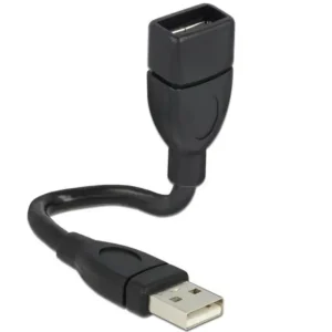 Acquista Ora Cavo semi-rigido USB2.0 A Maschio / A Femmina 15cm Nero