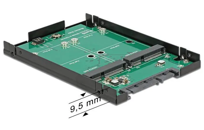 Scheda Convertitore da SATA 22 pin a 2 mSATA Raid Alloggiamento 2.5" Prezzo Ridotto