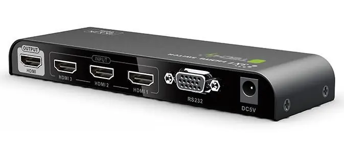 Spedizione Espresso Switch HDMI2.0 a 3 porte 4K UHD 3D con RS232 e Telecomando