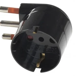 Più Venduto Adattatore Spina 10A Presa Schuko Angolata 250V Nero