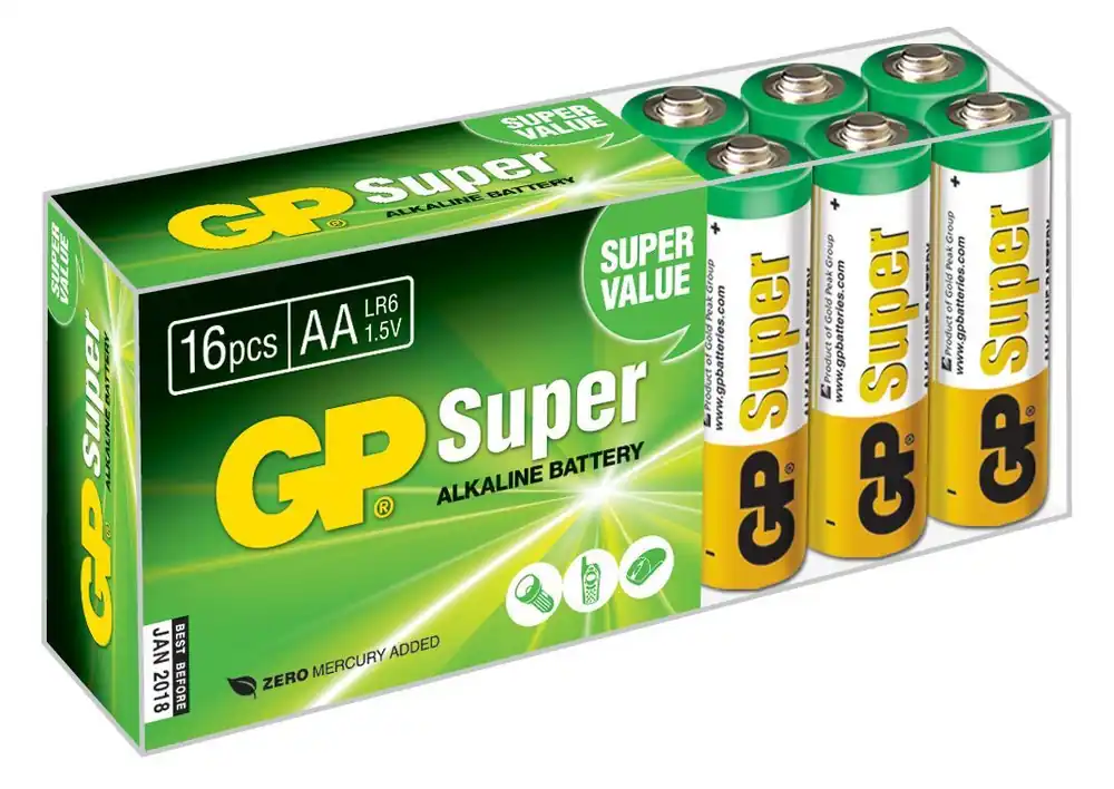 Must-Have Confezione 16 Batterie AA Stilo GP Super