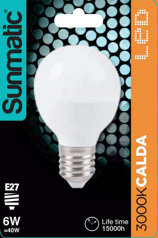 Promozione Lampadina LED E27 Bianco Caldo 6W 480lm Classe A+