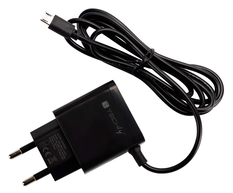 Caricabatterie Alimentatore Micro USB 5V 1A per Smartphone Tablet Nero Occasione