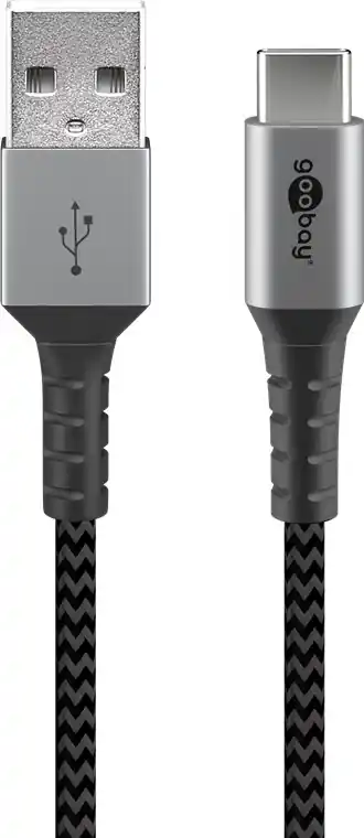 Cavo USB-C™ a USB A Connettori in Metallo e Rivestimento Tessuto 1,0m Saldi