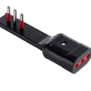 Adattatore Salvaspazio Extra Flat Spina Italiana 10A Angolata Presa Italiana 10A Nero Vendita Finale
